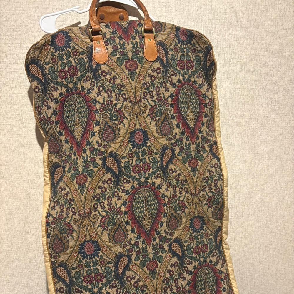 Vintage Hartmann Tapestry Garment Bag Suiter Travel Bag Paisley Floral USA